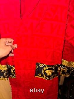 100% Authentic Versace Baroque Bathrobe Red Size Medium BNWT RRP £370