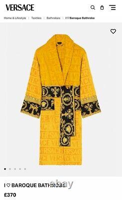 100% Authentic Versace Baroque Bathrobe Yellow Size XL BNWT RRP £370