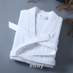 100%Cotton Absorbent Terry Bath Robe Kimono Waffle Towel Bathrobe Sleepwear Gown