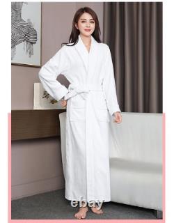 100%Cotton Toweling Robe Lovers Bath Robe Men Women Nightrobe Sleepwear Bathrobe