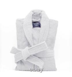 100% Egyptian Cotton Terry Towelling Bath Robe Medium White Brand New