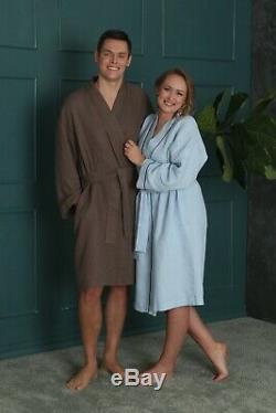 100% Linen bathrobe, Linen robe, Natural linen robe, WEDDING LINEN BATHROBES NEW