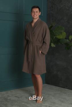 100% Linen bathrobe, Robe, Linen robe, Natural linen robe, MEN robe, MEN bathrobe