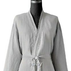 100% Natural Linen Flax Hypoallergenic Bathrobe Unisex Men Women Oeko Tex Qualit