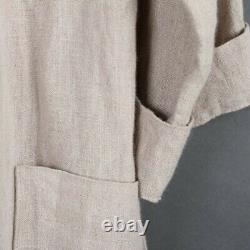 100% Natural Linen Flax Hypoallergenic Bathrobe Unisex Men Women Oeko Tex Qualit