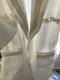$1195 Pratesi Italy NWT Bath Robe S 3 Line Embroidery Beige Cotton