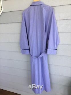 $1295 BRIONI Mens Baby Blue Cotton Bath Lounge Robe Medium EXQUISITE