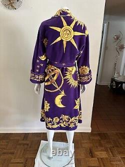 1990s Cypress Celestial Spa Robe Moon Sun Stars Lounge Bathrobe Unisex 90s VTG
