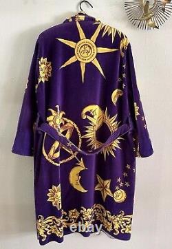 1990s Cypress Celestial Spa Robe Moon Sun Stars Lounge Bathrobe Unisex 90s VTG