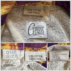 1990s Cypress Celestial Spa Robe Moon Sun Stars Lounge Bathrobe Unisex 90s VTG