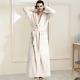 2022 Men's Hooded Extra Long Thermal Bathrobe Plus Size Winter Thick Robe