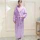 2022 Men's Hooded Extra Long Thermal Bathrobe Plus Size Winter Thick Robe