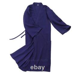 2022 Men's pajamas Japanese kimono solid color robe bathrobe cotton