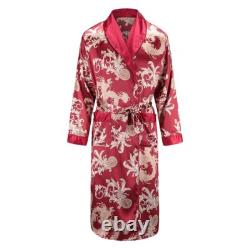 2023 Men's robes, pajamas, long sleeved kimonos, bathrobes, satin home clothes