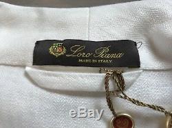 2,000$ Loro Piana White Linen Bathrobe Size XL Made in Italy