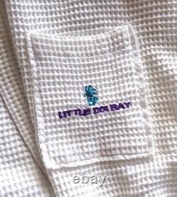 2 Matching Chelsea Unisex Waffle Soft Cotton Spa Bathrobe, Little Dix Bay Logo