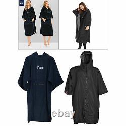 2xWomen Men Wetsuit Changing Robe Towel Bathrobe Diving Gear Surf Poncho with Hood