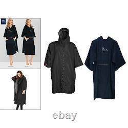 2xWomen Men Wetsuit Changing Robe Towel Bathrobe Diving Gear Surf Poncho with Hood