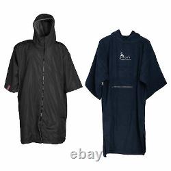 2xWomen Men Wetsuit Changing Robe Towel Bathrobe Diving Gear Surf Poncho with Hood