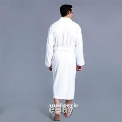 2x NEW LUXURY 100% COTTON TERRY TOWELING BATH ROBE MEN AND WOMEN ONE SIZE GOWN