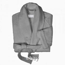 $300 NEW Frette Velour Terry BATH Robe Shawl Collar Grey Gray S M L XL