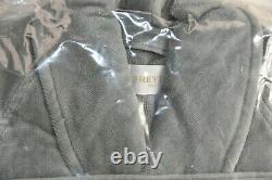 $300 NEW Frette Velour Terry BATH Robe Shawl Collar Grey Gray S M L XL