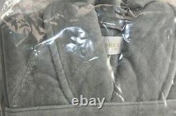 $300 NEW Frette Velour Terry BATH Robe Shawl Collar Grey Gray S M L XL