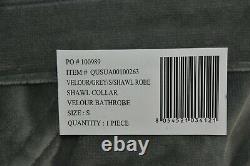 $300 NEW Frette Velour Terry BATH Robe Shawl Collar Grey Gray S M L XL