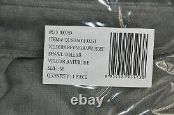 $300 NEW Frette Velour Terry BATH Robe Shawl Collar Grey Gray S M L XL