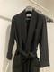 $3999 Daniel Hanson Angora Cashmere Wool Blend Black Robe Dressing Gown M