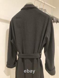$3999 Daniel Hanson Angora Cashmere Wool Blend Black Robe Dressing Gown M