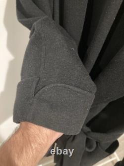 $3999 Daniel Hanson Angora Cashmere Wool Blend Black Robe Dressing Gown M
