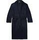 $3,650 LORO PIANA James Piped 100% Baby Cashmere Robe L Large Navy Blue Italy