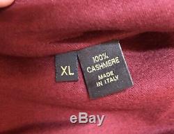 3,650 Loro Piana Burgundy 100% Cashmere Bathrobe Size XL Made in Italy