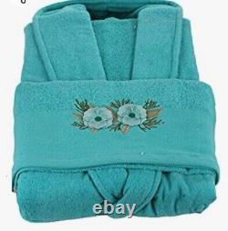 8 Pack Bathrobe (2 Robe + 2 Slipper + 2 Towel) Set Soft Egyptian Cotton Unisex