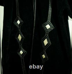 ANNIKKI KARVINEN Vintage Bathrobe Finnish Designer Mens Black Robe Free Size