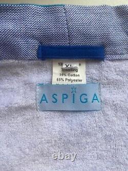 ASPIGA towelling dressing gown NEW bathrobe UNISEX XL was 68.00 Kikoy blue white