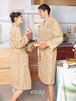 AW BRIDAL Terry Cotton Robe Set Couple Bathrobe for Women and Men Couples M