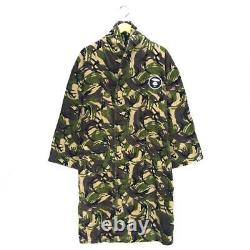A BATHING Ape AAPE Gown Coat Green Size Camofura Camouflage Outer a Baking Ape