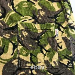 A BATHING Ape AAPE Gown Coat Green Size Camofura Camouflage Outer a Baking Ape