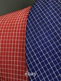 Absolutely stunning Men's 40s/50s Rabhor burgundy/navy satin bathrobe one size