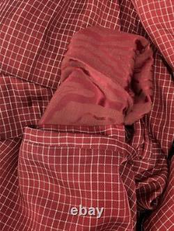 Absolutely stunning Men's 40s/50s Rabhor burgundy/navy satin bathrobe one size