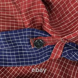 Absolutely stunning Men's 40s/50s Rabhor burgundy/navy satin bathrobe one size