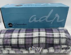 Alexander Del Rossa Men Robe Bathrobe Color Purple Grey W74- Medium (A0100) NEW