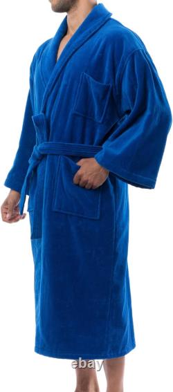 Alpine Swiss Pure Cotton Mens Terry Cloth Bathrobe Super Absorbent Spa Robe