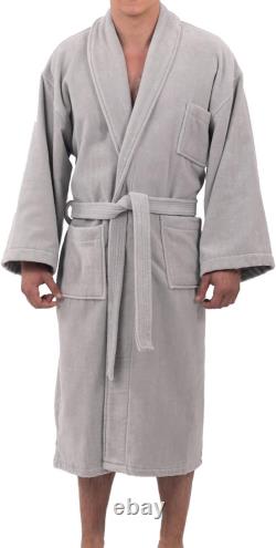 Alpine Swiss Pure Cotton Mens Terry Cloth Bathrobe Super Absorbent Spa Robe