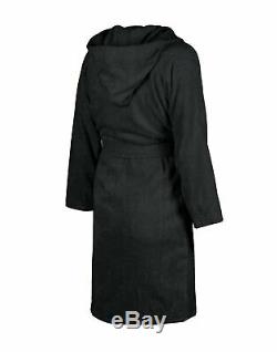 Arena Zodiac 100% Cotton Terry Bath Robe XS Nero (black, metallic silver)