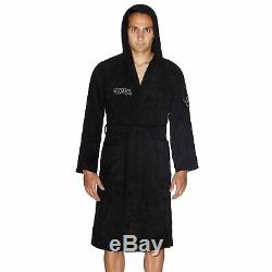 Arena Zodiac 100% Cotton Terry Bath Robe XS Nero (black, metallic silver)