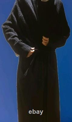 Arlotta Luxury 100% Cashmere X Large Black Bathrobe unisex free one size