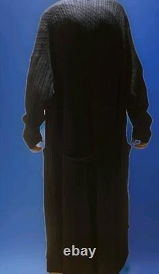 Arlotta Luxury 100% Cashmere X Large Black Bathrobe unisex free one size